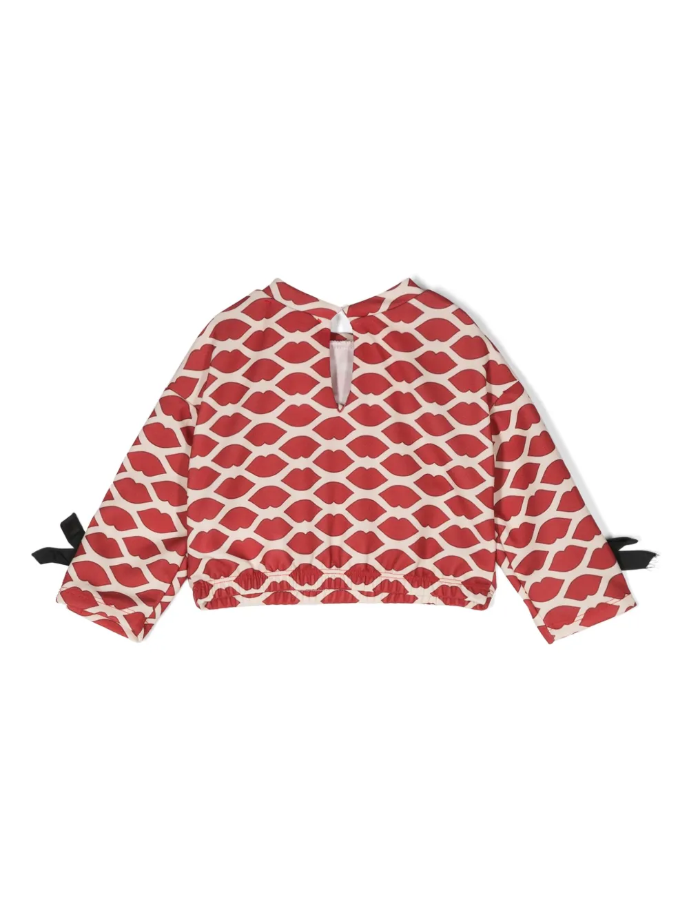 Miss Grant Kids lips-motif sweatshirt - Rood