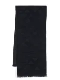 Emporio Armani Eagle-head jacquard scarf - Blue