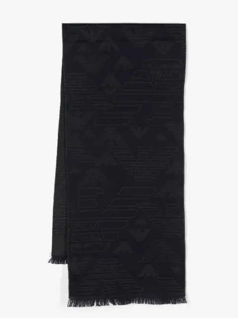 Emporio Armani Eagle-head jacquard scarf