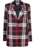 Tommy Hilfiger check-pattern single-breasted blazer - Red