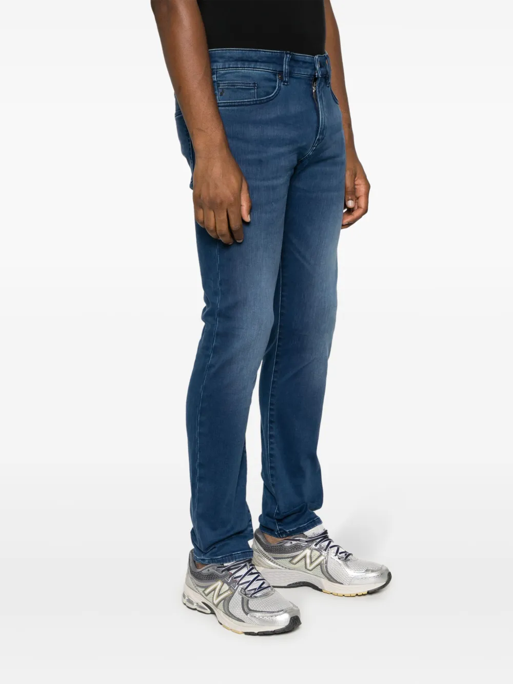 BOSS Jeans met logopatch Blauw
