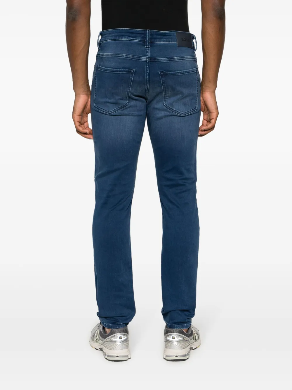 BOSS Jeans met logopatch Blauw