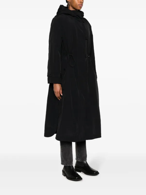 Emporio Armani Hooded single-breasted Coat | Black | FARFETCH