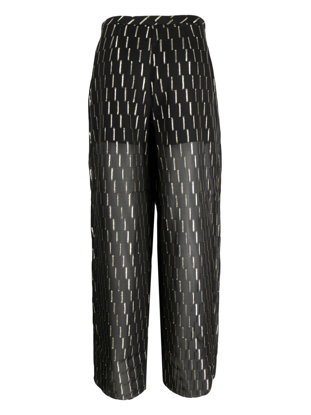 Armani Exchange metallic-threading straight-leg trousers - Zwart