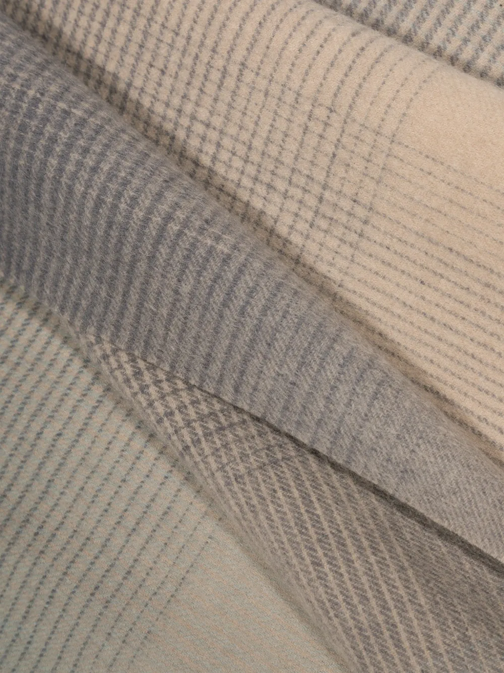 Emporio Armani Gradient-effect Wool Scarf In Neutrals