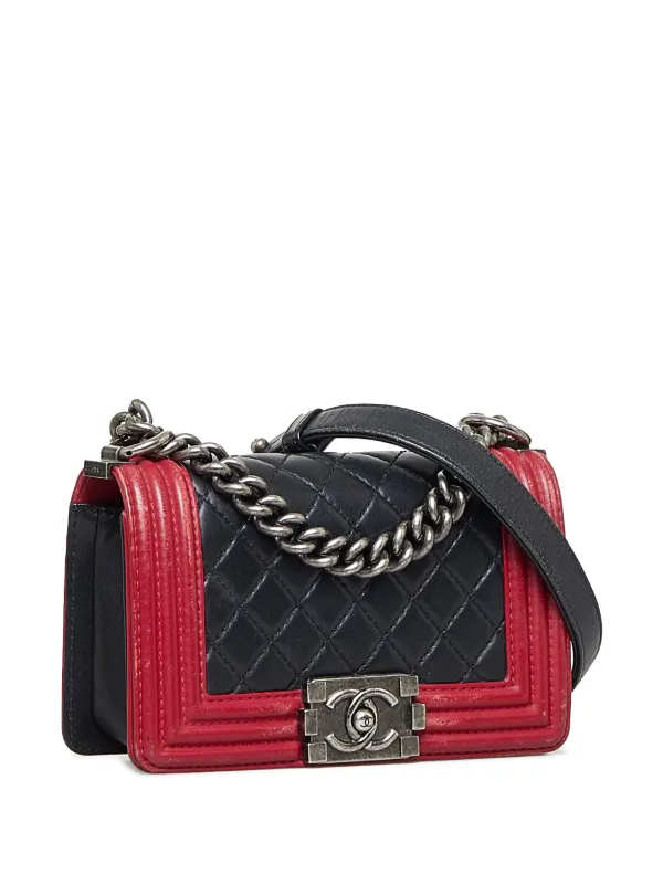 Chanel Old Medium Boy Bag Rainbow Caviar with Shiny Silver Hardware 2018