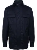 N.Peal Utility wool jacket - Blue