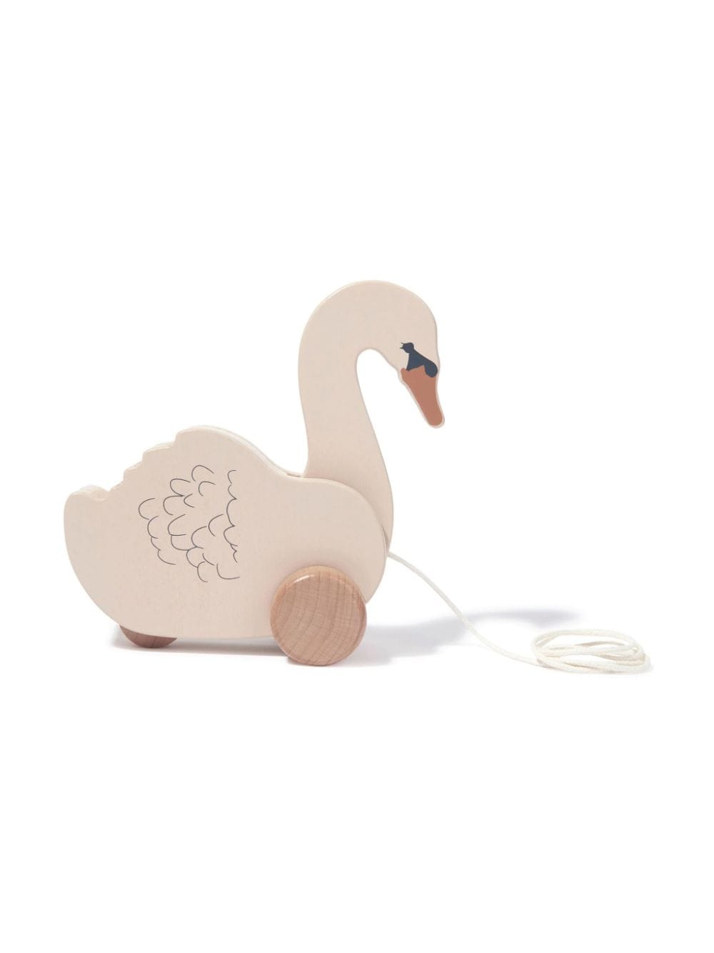 Konges Sløjd wooden pull swan toy - Beige