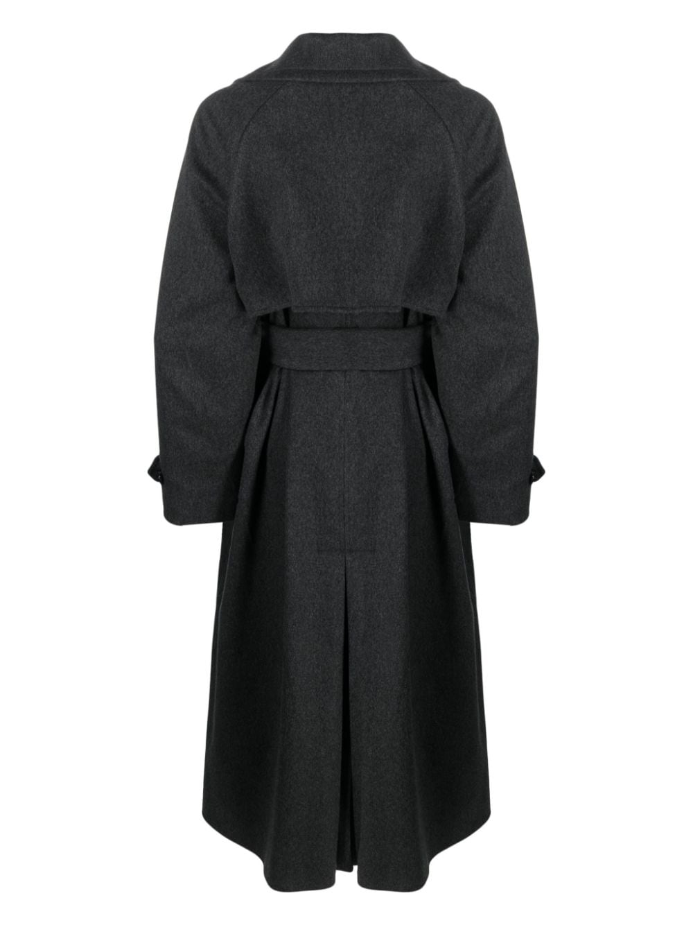 Shop Lardini Lady Double-breasted Wool Coat In Grey
