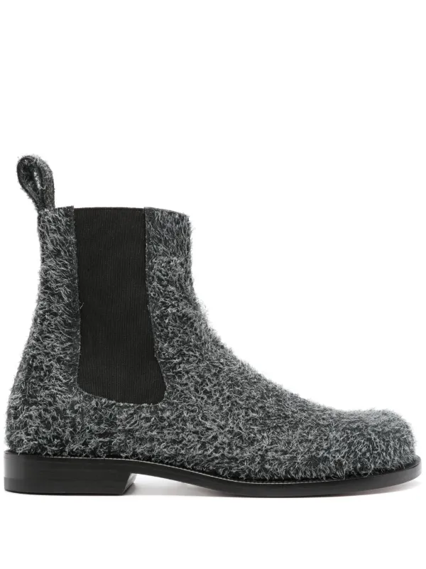 LOEWE Campo brushed-suede Chelsea Boots | Grey | FARFETCH
