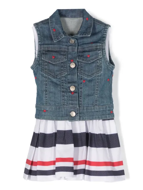 Lapin House vestido con estampado de rayas 