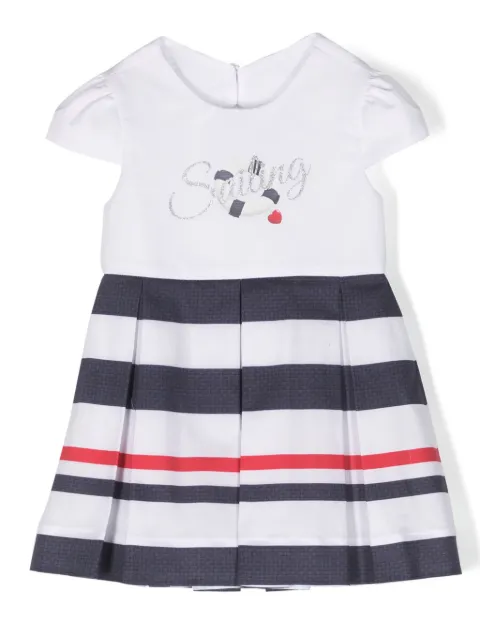 Lapin House stripe-pattern cotton dress