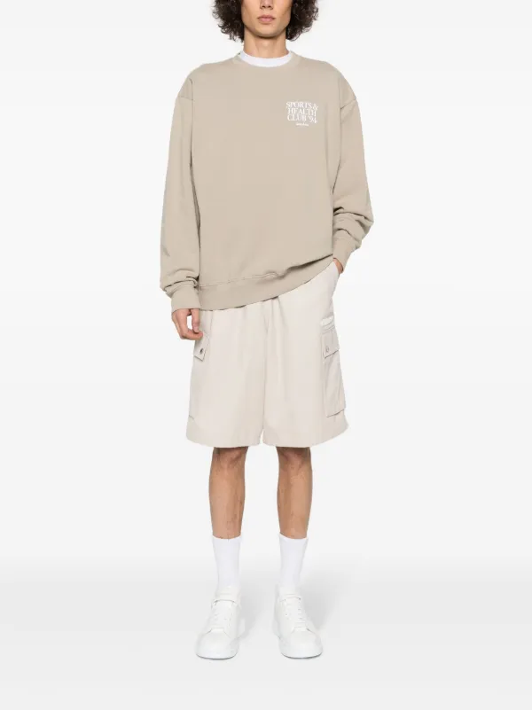 SPORTY & RICH ロゴスウェットシャツ【関税込】 Sporty & Rich ロゴ スウェットシャツ | ニュートラル | FARFETCH JP