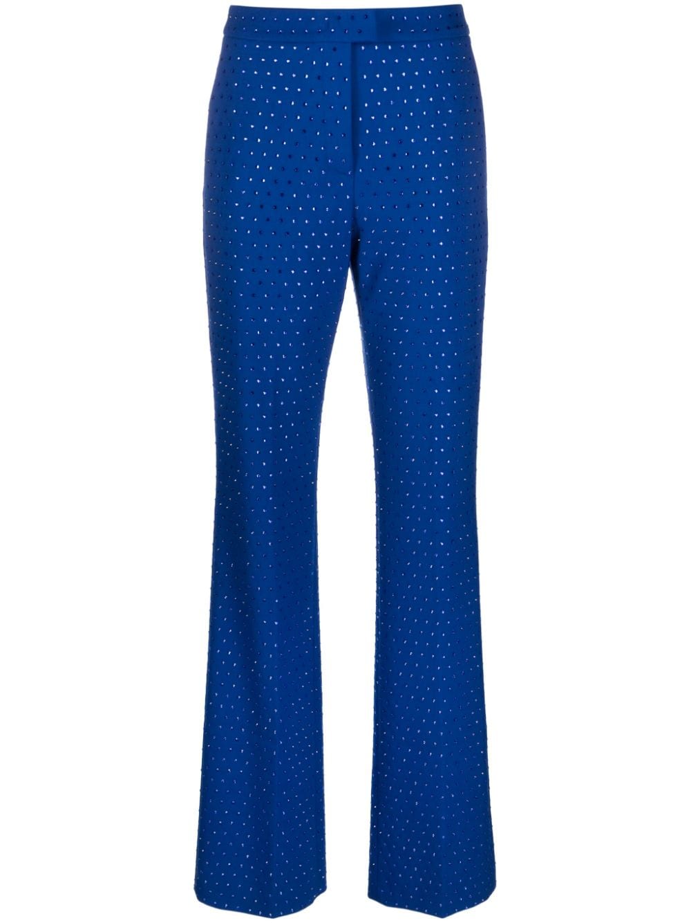 The Andamane Gladys Crystal Tailored Trousers In Blue