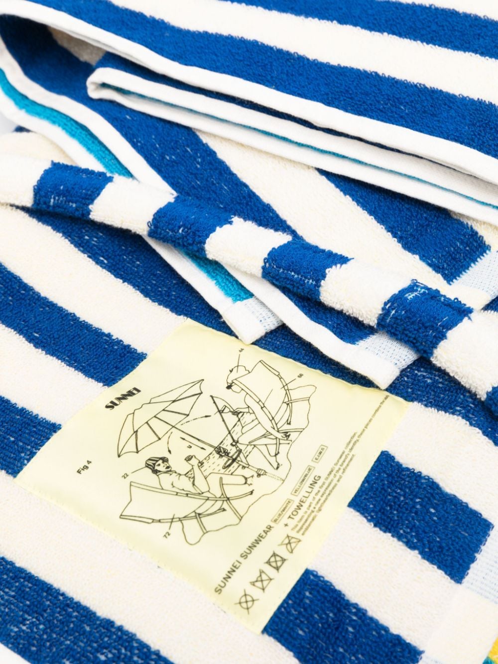 Shop Sunnei Reversible Beach Towel In Blau