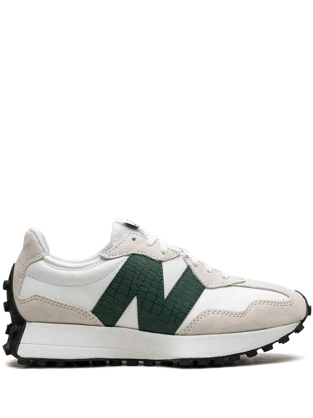 New Balance 327 Sneakers In Off-white And Green