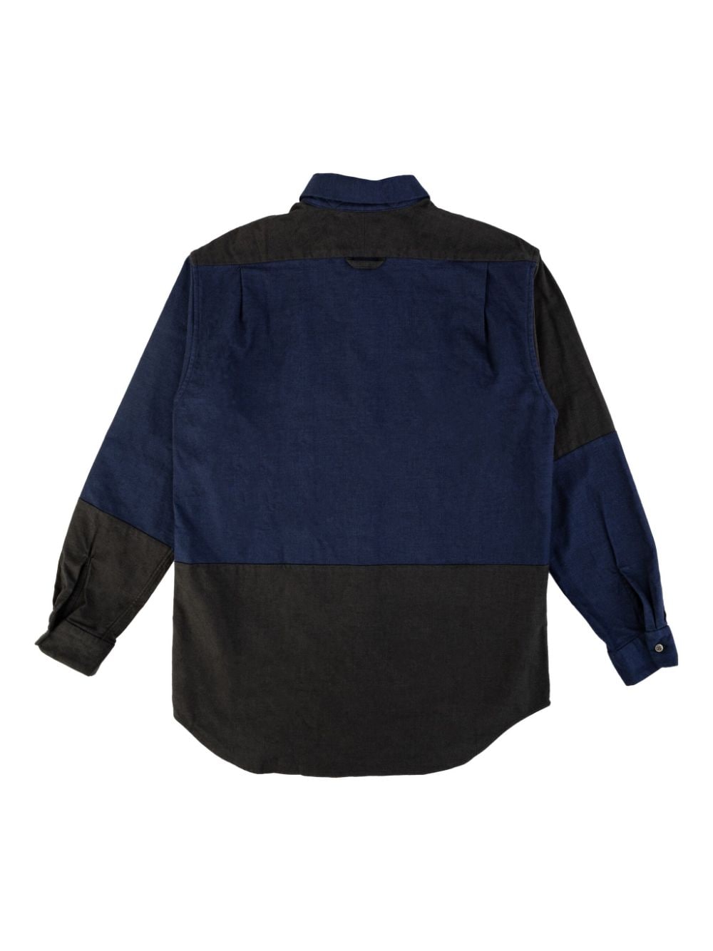 Engineered Garments Overhemd met gespreide kraag en vlakken - Blauw