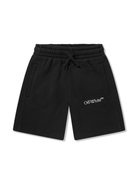 Off-White Kids logo-print cotton shorts