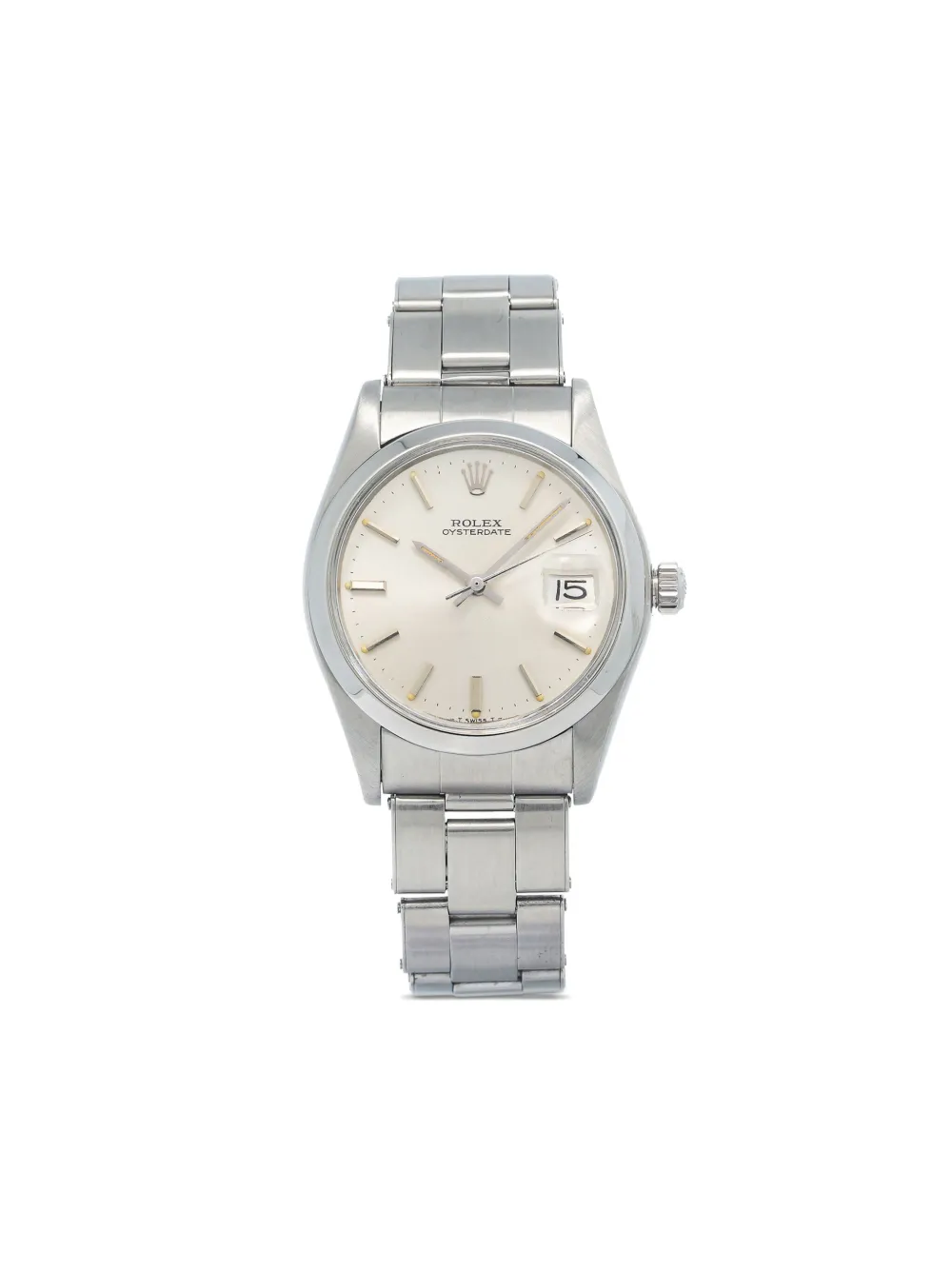 Rolex pre-owned Oyster Perpetual Date 34mm | Silver | Image 1