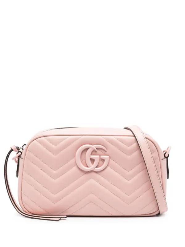 Gucci small GG Marmont shoulder bag women Leather One Size Pink