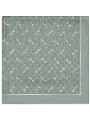 Gucci GG print Silk Scarf Farfetch