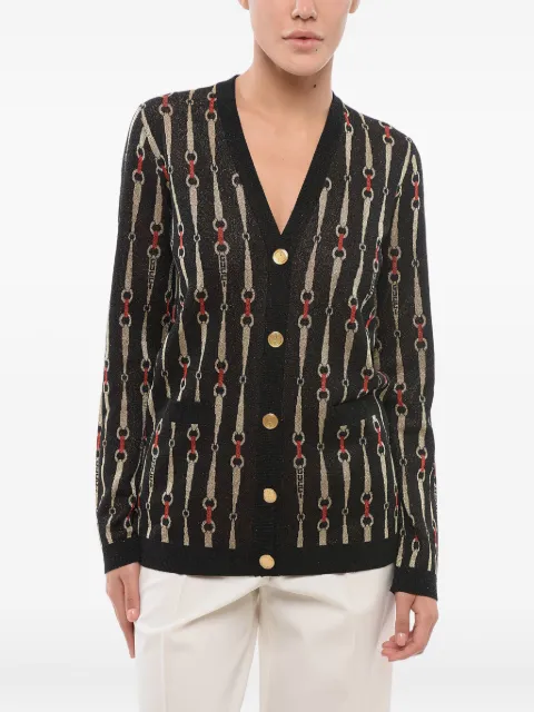 Gucci Horsebit lamé jacquard cardigan