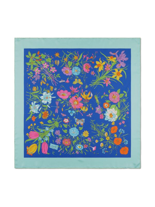 Gucci floral hot sale print scarf