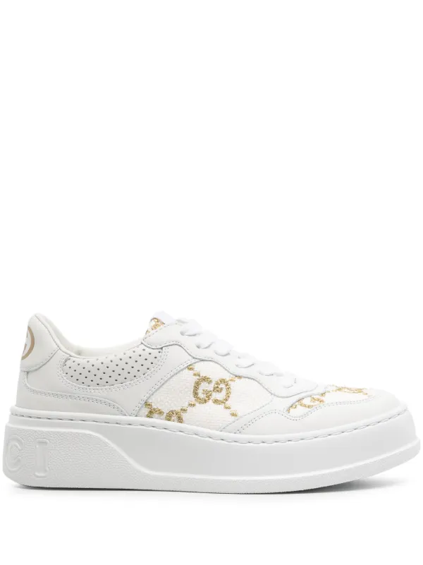 Gucci GG Supreme Panelled Sneakers - Farfetch