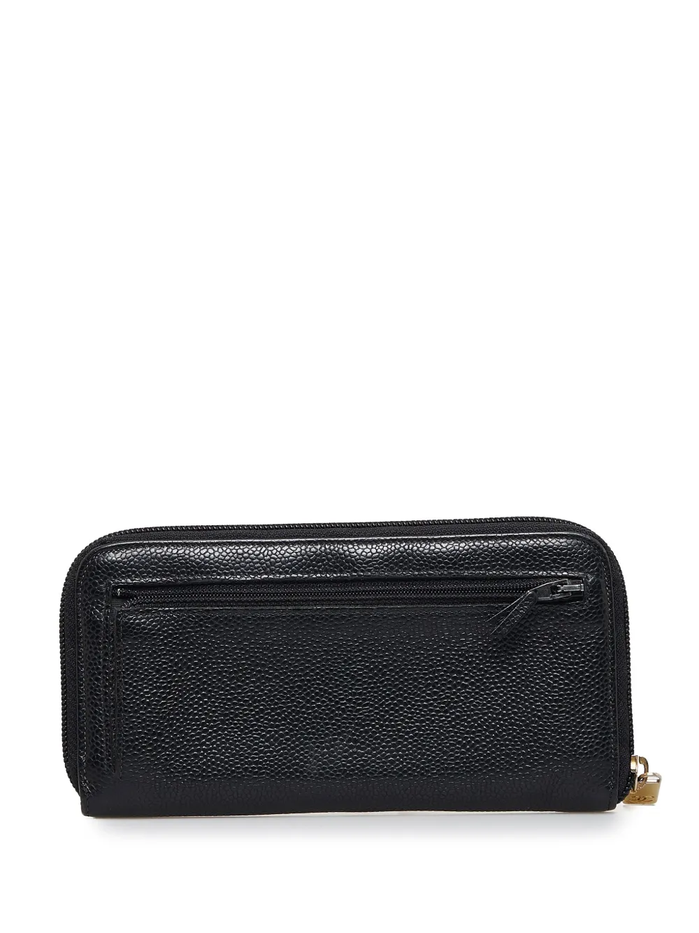 CHANEL Pre-Owned 2003-2004 Chanel CC Caviar Zip Around Wallet - Zwart