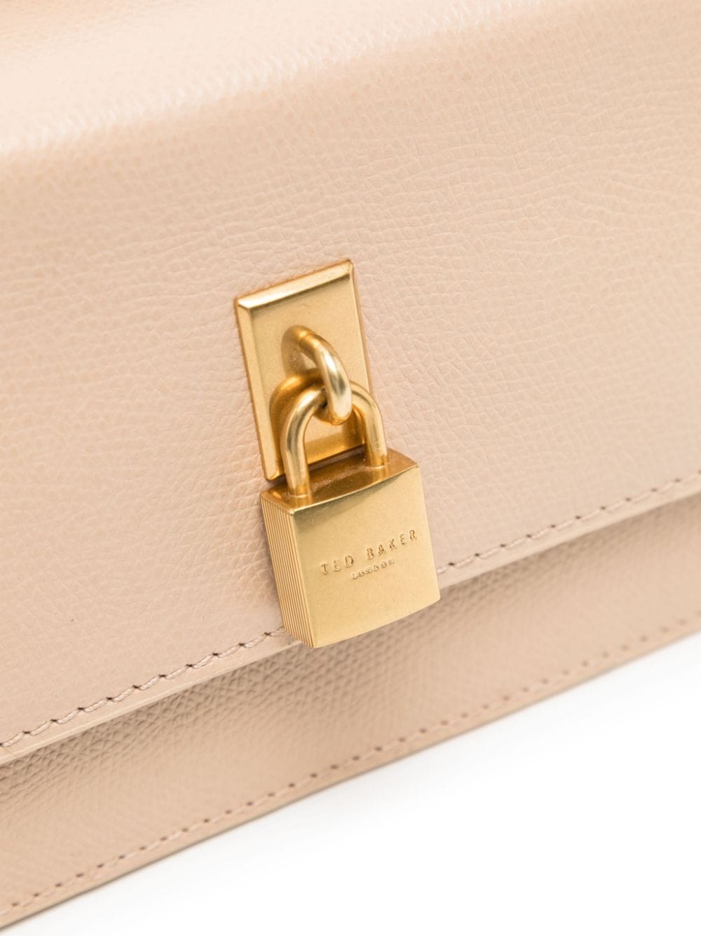 Shop Ted Baker Ssloane Padlock Mini Shoulder Bag In Rosa