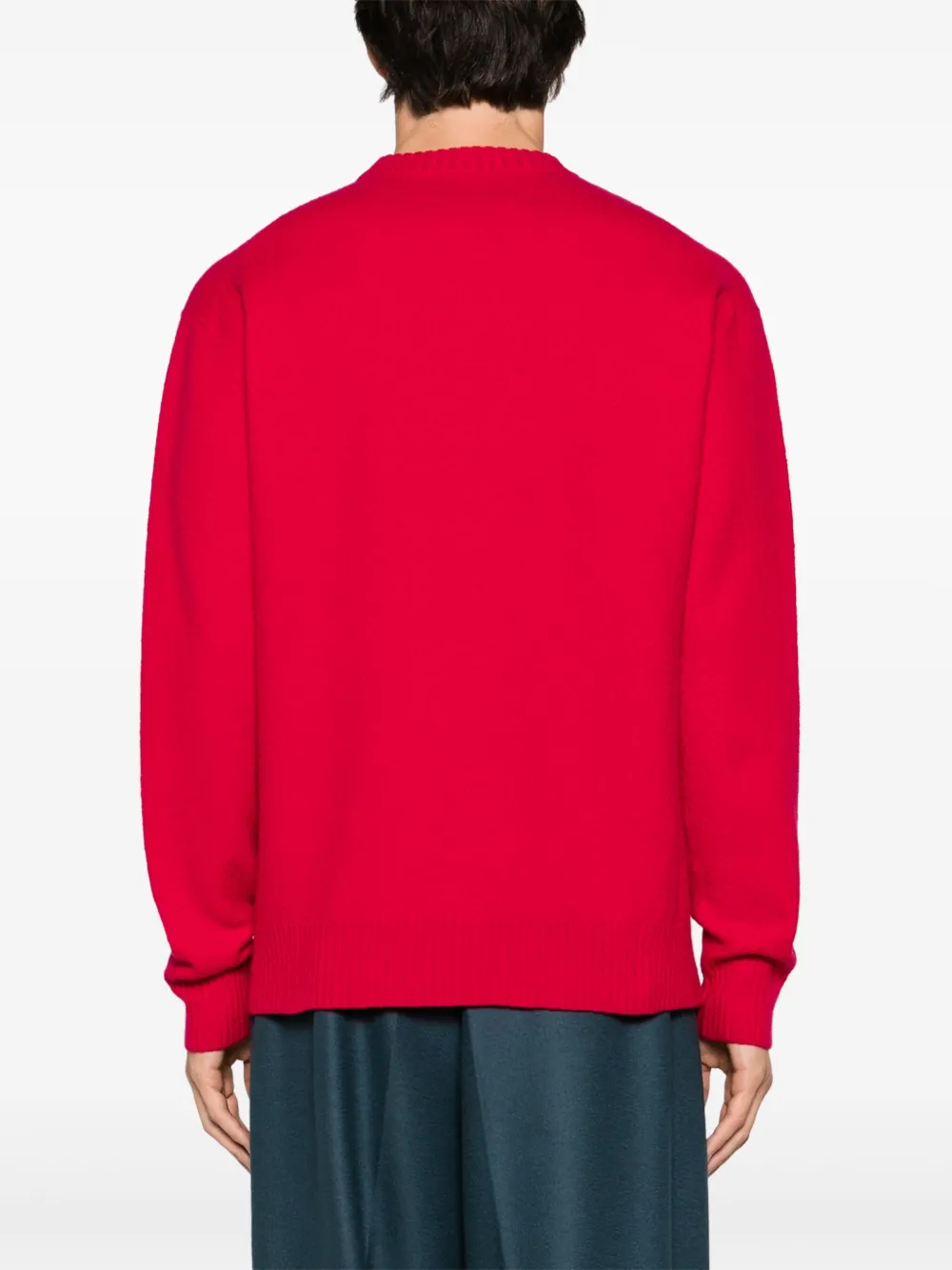 Shop Jil Sander Crew-neck Wool Jumper In Pink