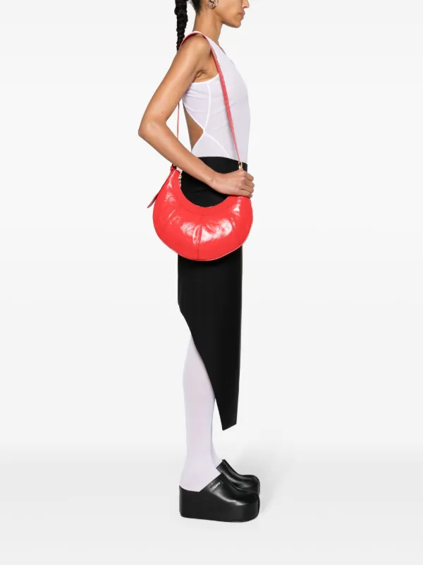 Marine Serre Eclips レザーショルダーバッグ | レッド