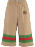 Gucci Web stripe-jacquard shorts - Brown