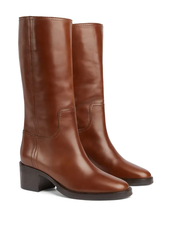 Gucci 45mm logo studded Leather Boots Farfetch