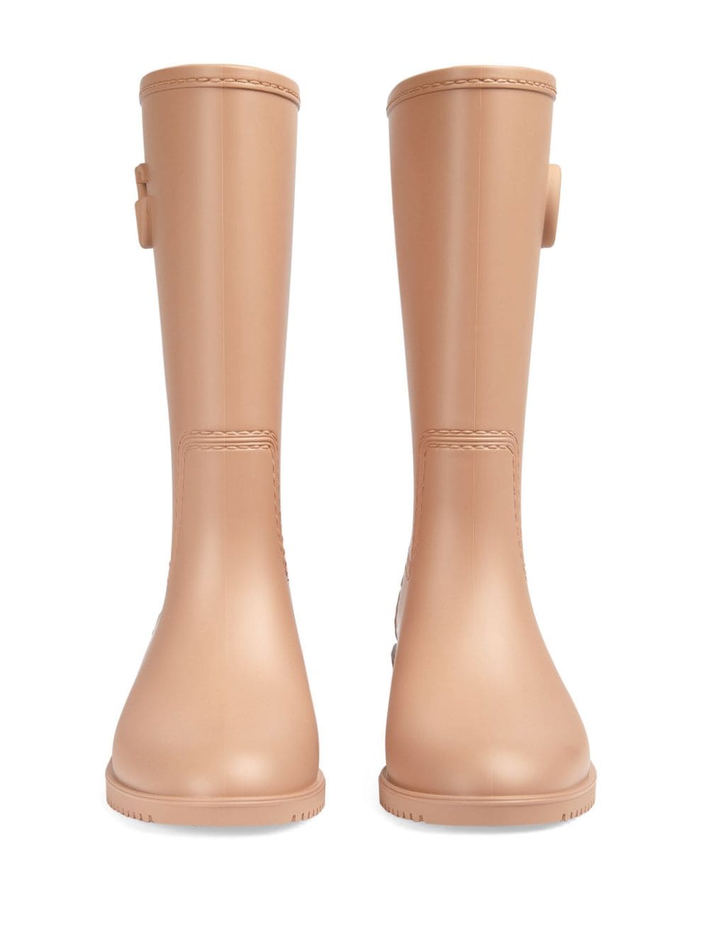 Shop Gucci Double G Leather Boots In Neutrals