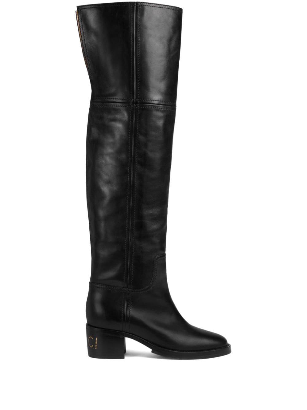 Gucci Rear-slit Knee-high Boots In Black
