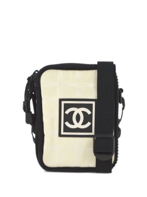 HOT SALE CHANEL 2003 Sports line Choco Bar logo-applique crossbody bag Women