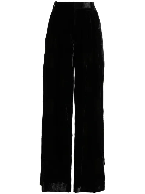 Uma Wang pleated velvet trousers