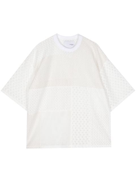 Yoshiokubo lace-panelled T-shirt