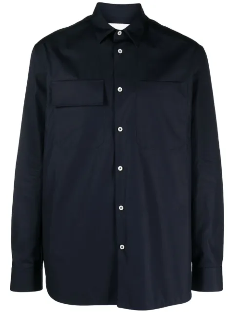 Jil Sander pointed-collar organic cotton shirt
