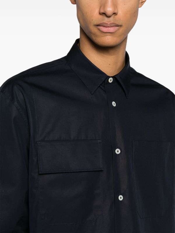 Jil Sander pointed-collar Organic Cotton Shirt - Farfetch