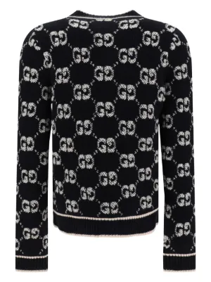 グッチ GUCCI GG スプリーム ラインストーン ニット セーター XS黒 グッチ レディース ウェアファインウール GG クリスタル トップ