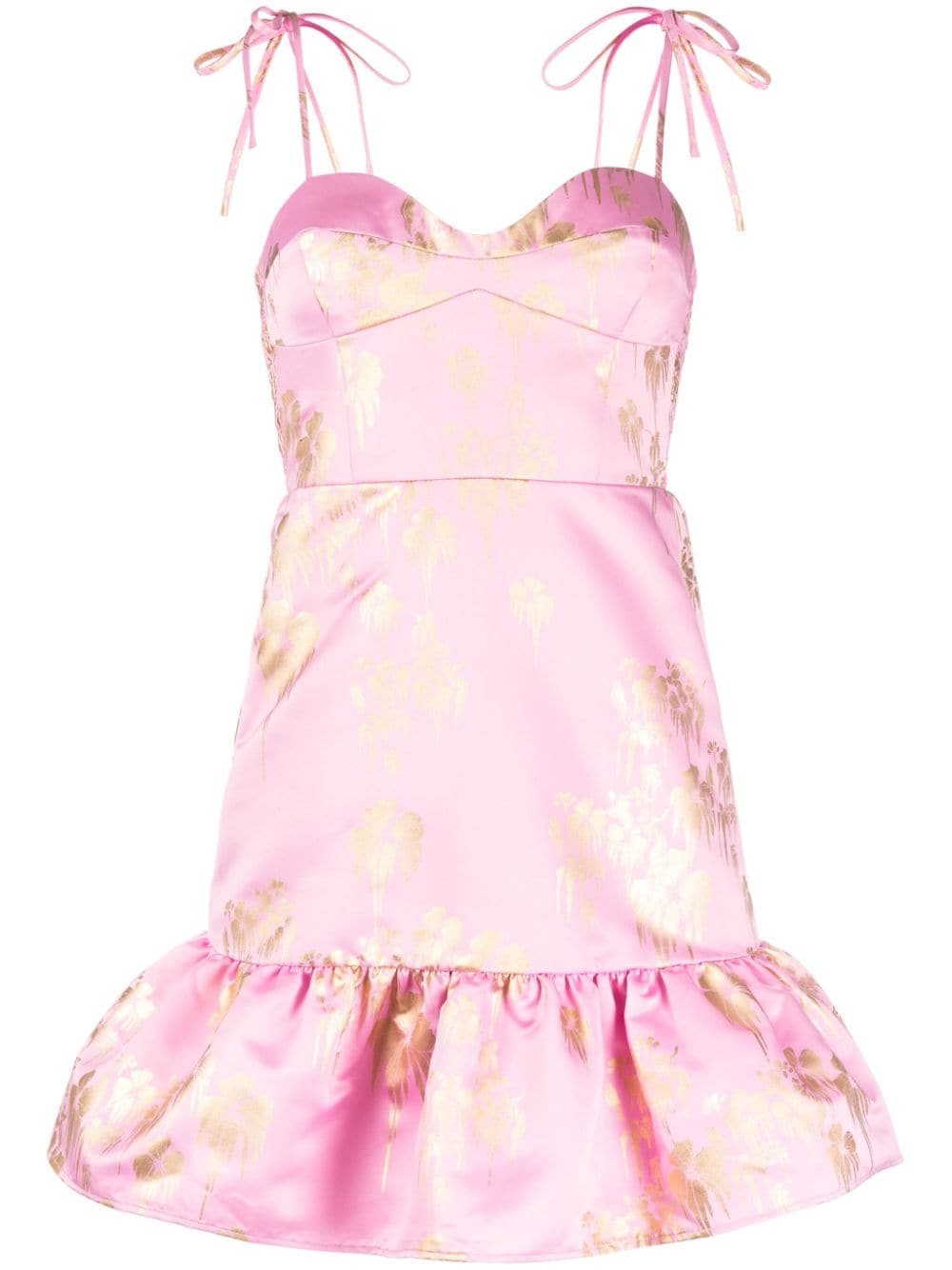 Cynthia Rowley Mini-jurk met bloemenprint en afwerking Roze