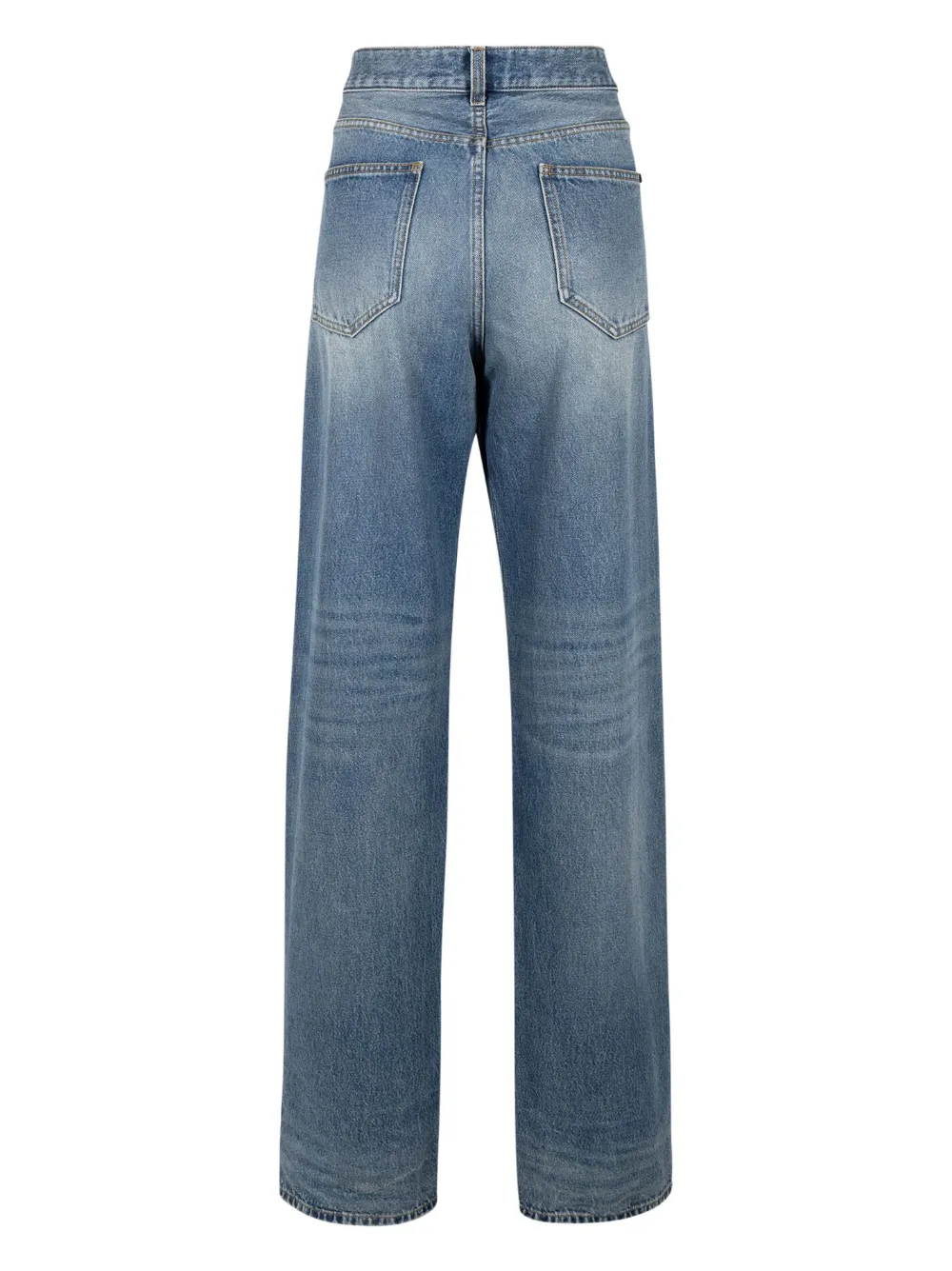 Saint Laurent high-rise straight-leg jeans - Blauw