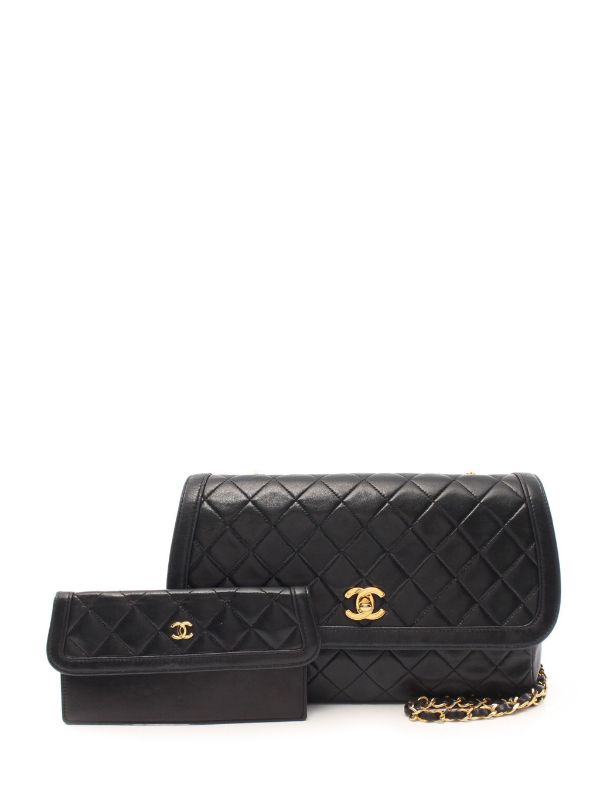 Pre-owned Chanel 1989-1991 Mini Classic Flap Shoulder Bag In Black