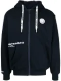 AAPE BY *A BATHING APE® logo-appliqué hooded jacket - Blue