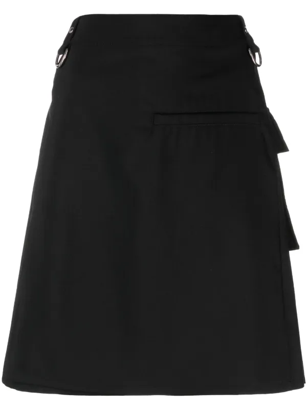 Givenchy D-ring-embellished A-line Skirt in Black