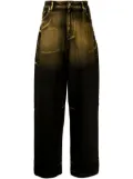 We11done wide-leg washed-effect jeans - Black