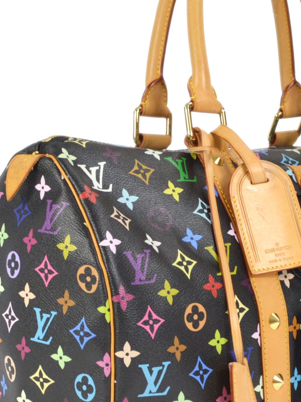 Louis Vuitton Pre-Owned x Takashi Murakami 2003 キーポル 45 ボストンバッグ | ブラック |  FARFETCH JP