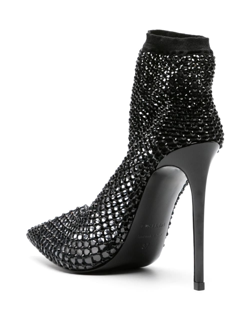 Shop Le Silla Gilda 120mm Ankle Boots In Black